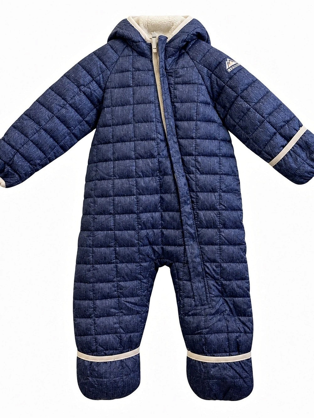 SNOZU Quilted Fleece-Lined Hooded One-Piece Blue Baby 18M Like New